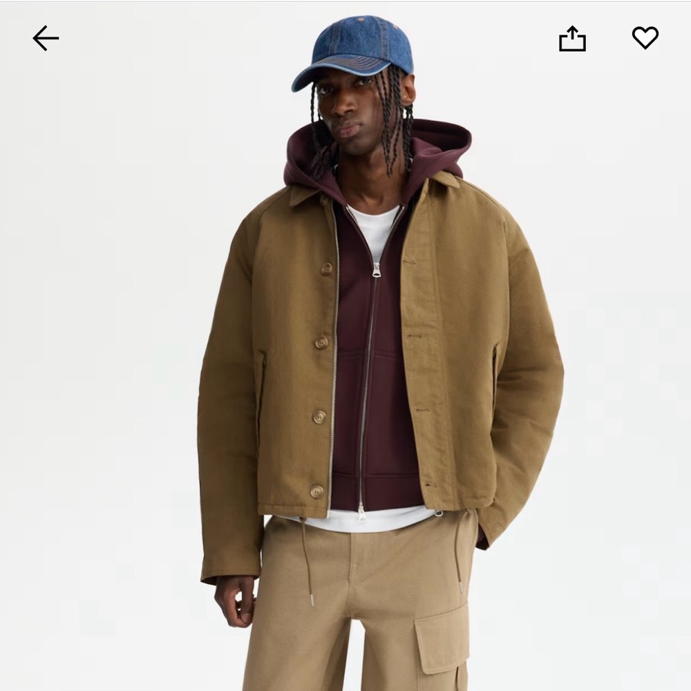 H&M Men's Brown Shirt Jacket